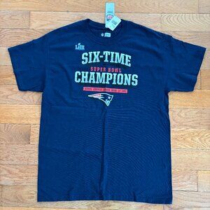 NWT NFL Team Apparel New England Patriots‎ Tshirt Super Bowl 6x Champs Mens L